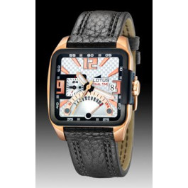 Lotus cinturino dell‘orologio 15531 / 15531-1 / 15531-3 Pelle Nero + cuciture nero
