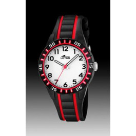 Cinturino per orologio Lotus 18172-1 / 18172-5 Silicone Nero 15mm