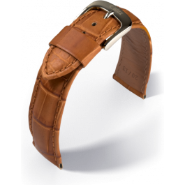 Cinturino dell‘orologio 8145.22.20 EULIT / Eulux  Pelle di coccodrillo Marrone 20mm + cuciture marrone