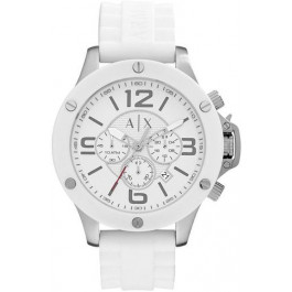 Cinturino per orologio Armani Exchange AX1525 Silicone Bianco 22mm