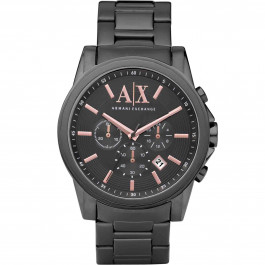 Cinturino per orologio Armani Exchange AX2086 Acciaio inossidabile Nero 22mm