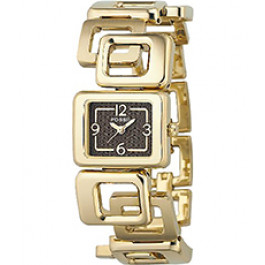 Cinturino per orologio Fossil ES2136 Acciaio inossidabile Placcato oro 25mm