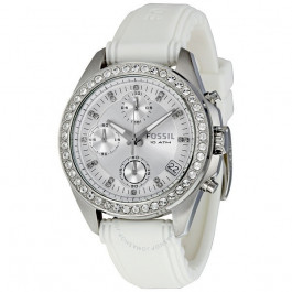 Cinturino per orologio Fossil ES2883 Silicone Bianco 18mm