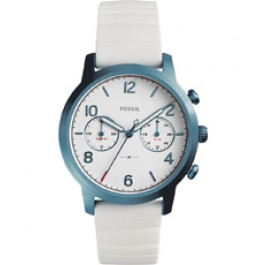 Cinturino per orologio Fossil ES4235 Silicone Bianco 18mm