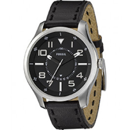 Cinturino per orologio Fossil FS4458 Pelle Nero 22mm