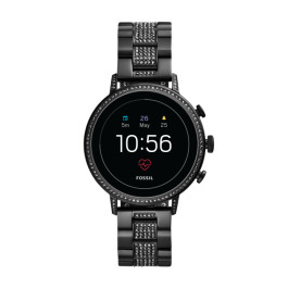 Cinturino per orologio Fossil FTW6023 Acciaio Nero 18mm