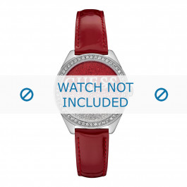 Guess cinturino dell‘orologio W0823L3 Glitter Girl Pelle Rosso 16mm + cuciture rosso