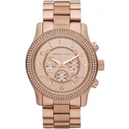 Cinturino per orologio Michael Kors MK5576 Acciaio Vino rosé 24mm