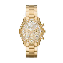 Cinturino per orologio Michael Kors MK7310 Acciaio Placcato oro 18mm