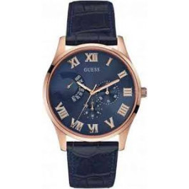Cinturino per orologio Guess W0608G2 Pelle Blu 22mm