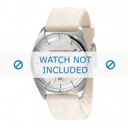 Armani cinturino dell‘orologio AR0684 Silicone Bianco 23mm