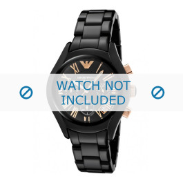 Armani cinturino dell‘orologio AR1411 Ceramica Nero 18mm