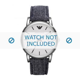 Cinturino per orologio Armani AR1696 Pelle Blu 20mm