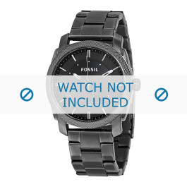 Cinturino per orologio Fossil FS4774 / PDR2095 / PDR2092 Acciaio Grigio antracite 22mm