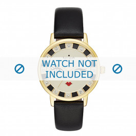 Cinturino per orologio Kate Spade New York KSW1052 Pelle Nero 16mm