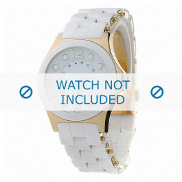 Marc by Marc Jacobs cinturino dell‘orologio MBM2526 Gomma Bianco 18mm