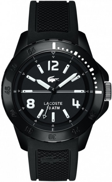 Lacoste cinturino dell‘orologio 2010717 / LC-75-1-29-2467 Gomma Nero 22mm