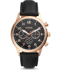 Cinturino per orologio Fossil BQ2283 Pelle Nero 22mm