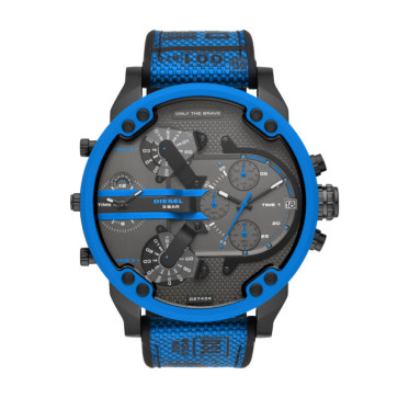 Cinturino per orologio Diesel DZ7434 Nylon/perlon Blu 28mm