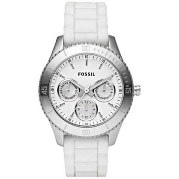 Cinturino per orologio Fossil ES2888 Silicone Bianco 18mm