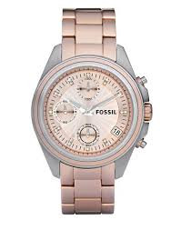 Cinturino per orologio Fossil ES2915 Acciaio Vino rosé 18mm
