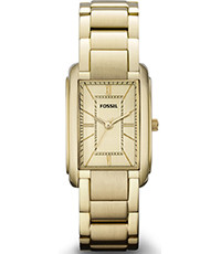 Cinturino per orologio Fossil ES2985 Acciaio inossidabile Placcato oro 16mm