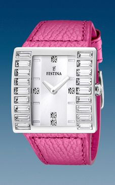 Cinturino per orologio Festina F16538-6 Pelle Rosa 32mm
