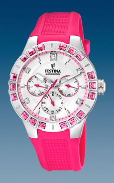 Cinturino per orologio Festina F16559-3 Gomma Rosa 15mm