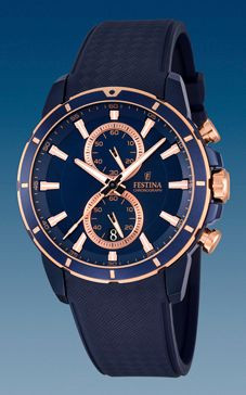 Cinturino per orologio Festina F16851/1 Gomma Blu 22mm