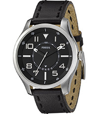 Cinturino per orologio Fossil FS4458 Pelle Nero 22mm