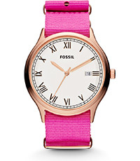 Cinturino per orologio Fossil FS4801 Tessuto Rosa 22mm