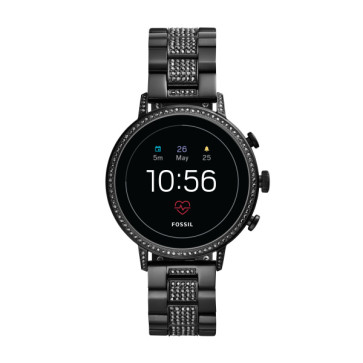Cinturino per orologio Fossil FTW6023 Acciaio Nero 18mm