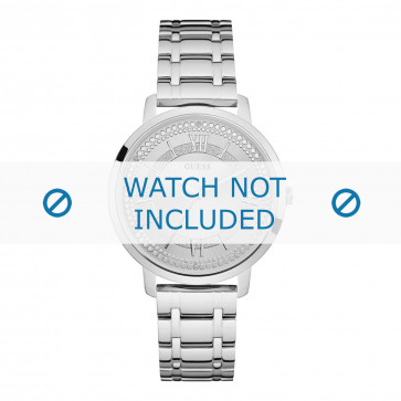 Guess cinturino dell‘orologio W0933L1 Montauk Metallo Argento 18mm