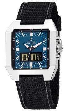 Cinturino per orologio Calypso K5335/A Pelle/Tessuto Nero