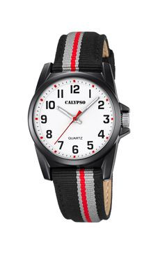 Cinturino per orologio Calypso K5707-8 Pelle/Tessuto Nero