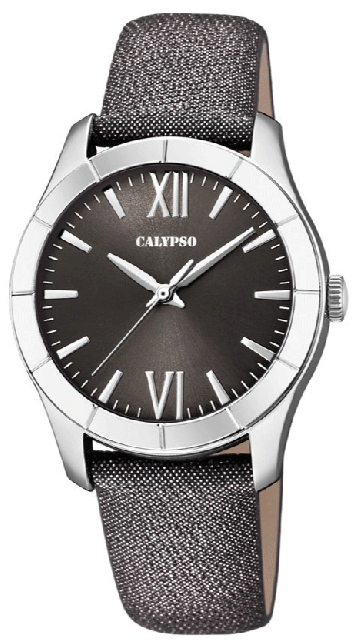Cinturino per orologio Calypso K5718-3 Pelle Grigio 17mm