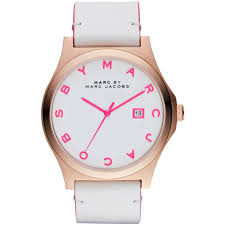 Cinturino per orologio Marc by Marc Jacobs MBM1248 Pelle Bianco 21mm