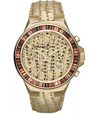 Cinturino per orologio Michael Kors MK2304 Pelle Placcato oro 24mm