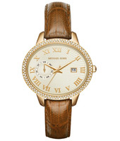 Cinturino per orologio Michael Kors MK2428 Pelle Marrone 18mm