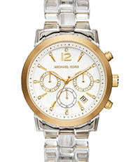 Cinturino per orologio Michael Kors MK6200 Plastica Transparente 22mm