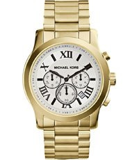 Cinturino per orologio Michael Kors MK8345 Acciaio Placcato oro 22mm