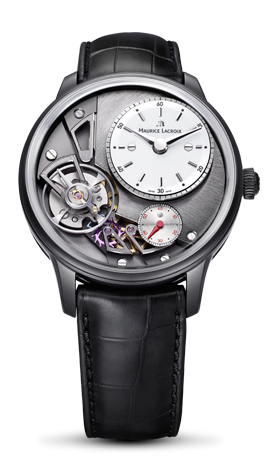 Cinturino per orologio Maurice Lacroix Gravity ML550-000256 Pelle di coccodrillo Nero