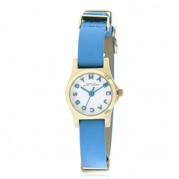 Cinturino per orologio Marc by Marc Jacobs MBM1314 Pelle Blu 10mm