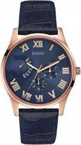Cinturino per orologio Guess W0608G2 Pelle Blu 22mm