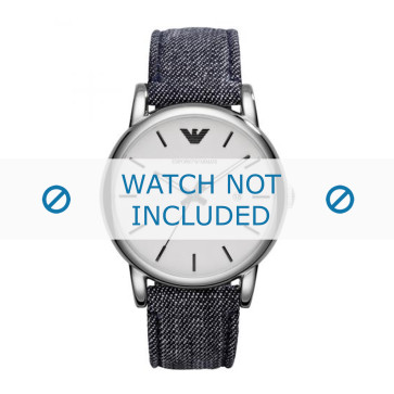Cinturino per orologio Armani AR1696 Pelle Blu 20mm