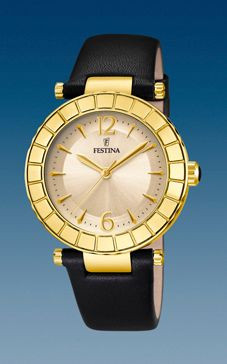 Cinturino per orologio Festina F16647.5 Pelle Nero