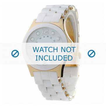 Marc by Marc Jacobs cinturino dell‘orologio MBM2526 Gomma Bianco 18mm