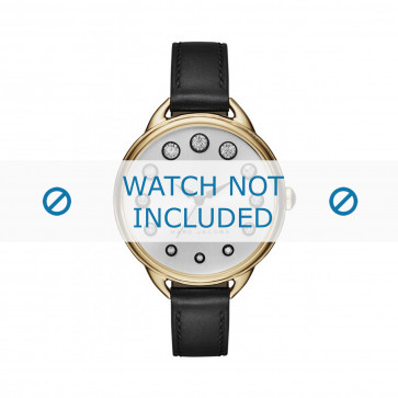 Marc by Marc Jacobs cinturino dell‘orologio MJ1479 Pelle Nero 12mm + cuciture nero
