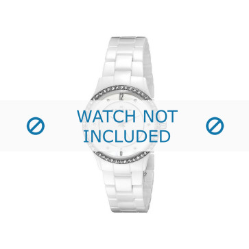 Skagen cinturino dell‘orologio 347SSXWC Ceramica Bianco 16mm