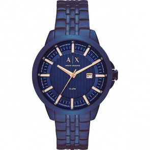 Cinturino per orologio Armani Exchange AX2268 Acciaio Blu 20mm